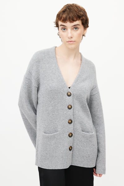 Loulou Studio // Grey Wool Knit Cardigan – VSP Consignment