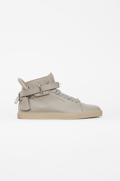 Buscemi Grey Leather 100MM Sneaker VSP Consignment