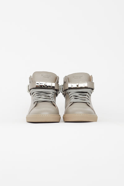 Buscemi Grey Leather 100MM Sneaker VSP Consignment