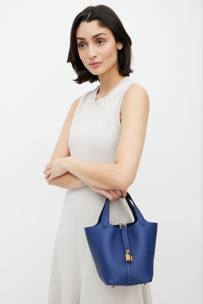Hermès // 2022 Bleu Saphir Picotin Lock 18 Bag – VSP Consignment