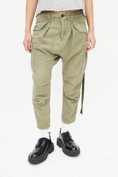 R13 Green Slim Cargo Pant VSP Consignment