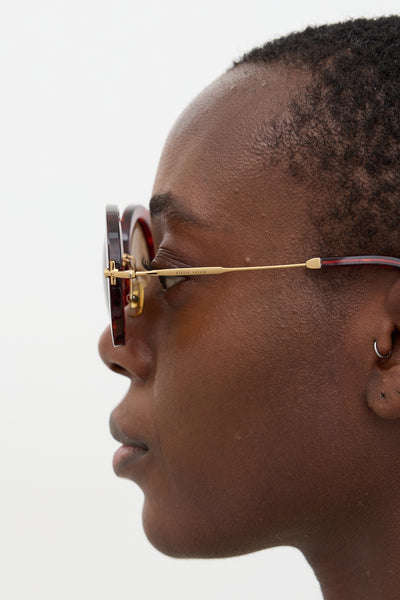 Miu Miu // SMU13N Round Sunglasses – VSP Consignment display picture 3