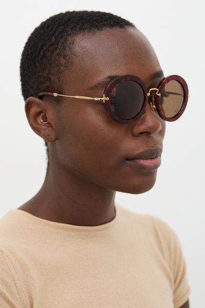 miu miu サングラス SMU 13N-A Miu Miu // SMU13N Round Sunglasses – VSP Consignment