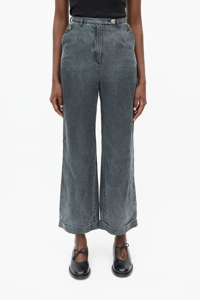 MM6 Maison Margiela // Black Washed Wide Leg Trouser – VSP Consignment