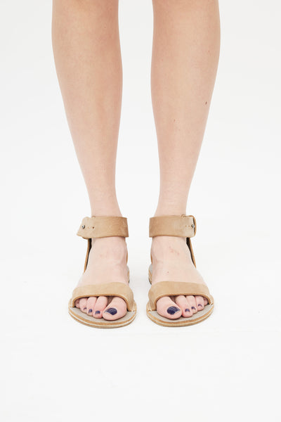 Maison Margiela // Beige Leather Gladiator Sandal – VSP Consignment