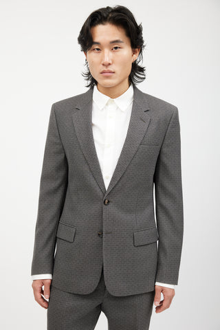 Maison Margiela Grey Geometric Wool Suit