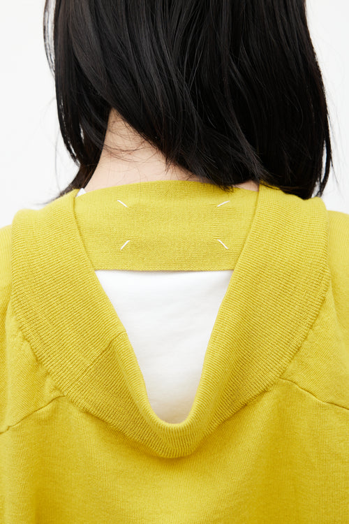Maison Margiela Yellow Knit Wrap Sweater