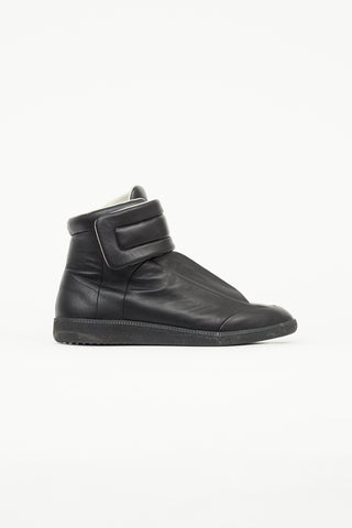 Maison Margiela Black Leather Future High Top Sneaker