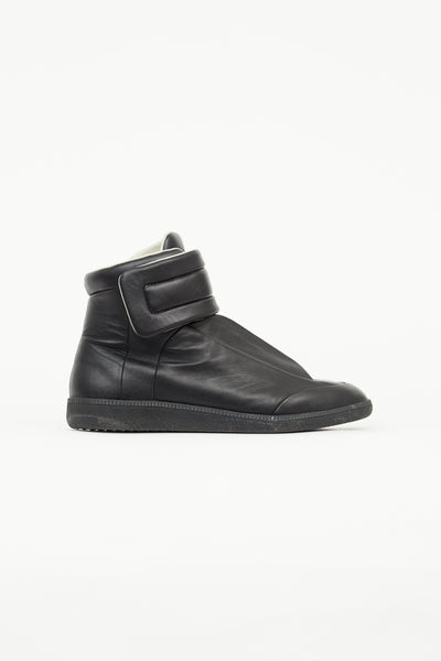Maison Margiela // Black Leather Future High Top Sneaker – VSP