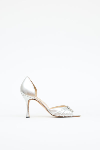 Manolo Blahnik // Leather Sedaraby Heel – VSP Consignment