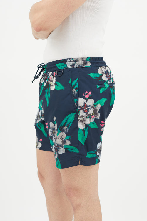 Marc Jacobs Navy & Multicolour Floral Swim Short