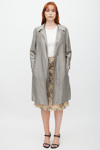 Max Mara Grey Linen Coat