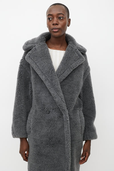 Wool Coats Max Mara Teddy Coat Grey Max Mara Teddy Bear Icon Coat