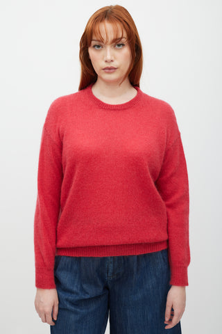 Max Mara Red Cashmere Knit Sweater