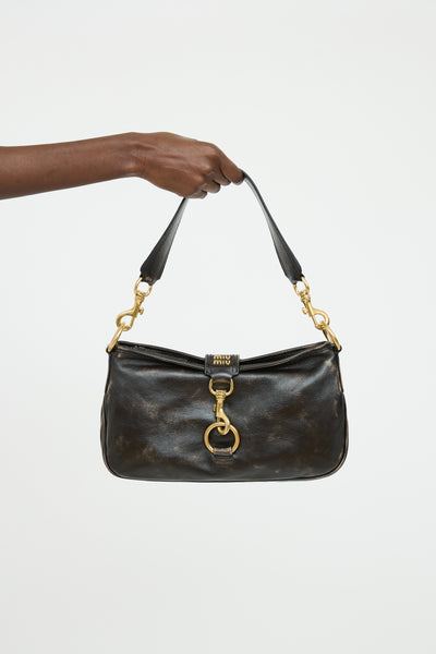 Miu Miu // Brown Nappa Hook Shoulder Bag – VSP Consignment