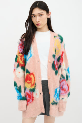 【専用】MIU MIU mohair cardigan 38 Miu-Miu-Mohair-Floral-Cardigan
