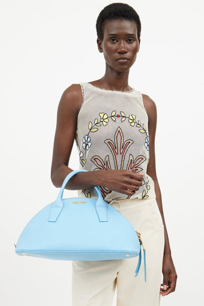 Miu Miu // Blue 2Way Boston Bag – VSP Consignment