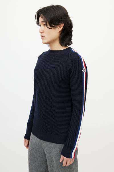 トップス [koya ] Moncler-Striped Knit Sweater Moncler-Blue-Multicolour-Wool-