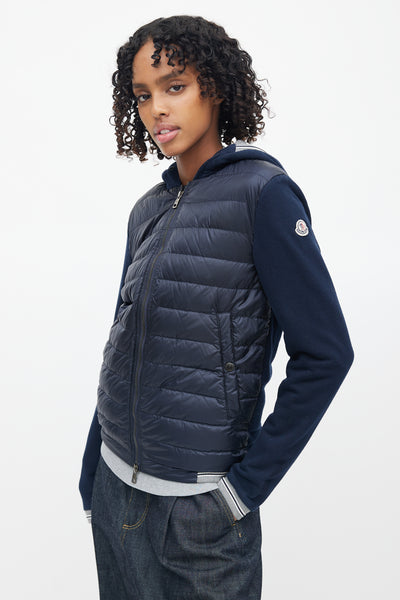 Moncler // Navy Hooded Maglia Cardigan – VSP Consignment