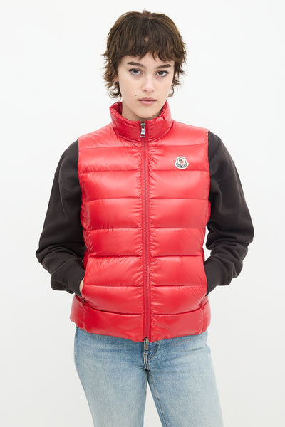 Moncler // Red Ghany Down Puffer Vest – VSP Consignment