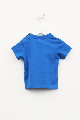 Moschino Kids Blue & White Logo T-Shirt