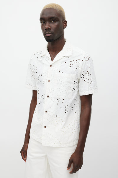 Eyelet Lace Shirt & Short Set