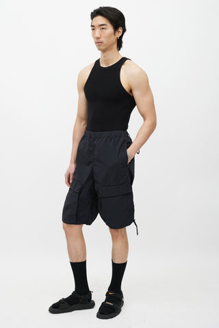 Nemen Black Nylon Elasticated Shorts