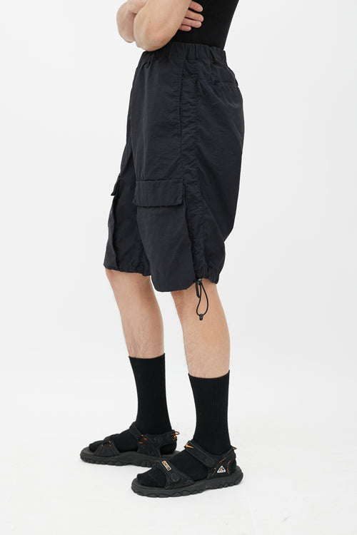 Nemen Black Nylon Elasticated Shorts