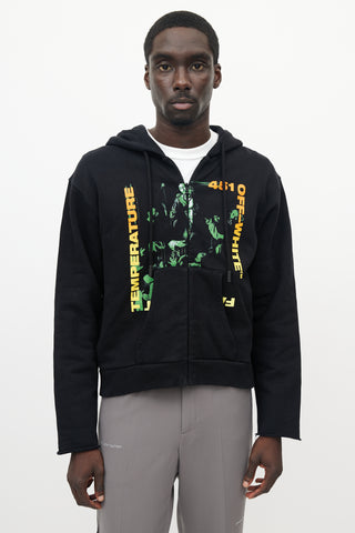 Off white shop temperature hoodie white