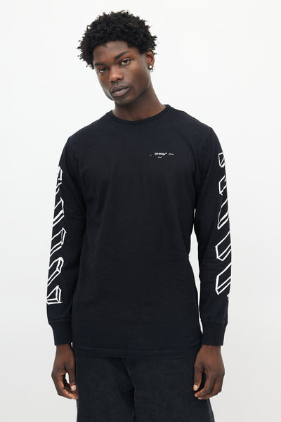Off-White // FW 2019 Black & Red Print Layered Long T-Shirt – VSP  Consignment