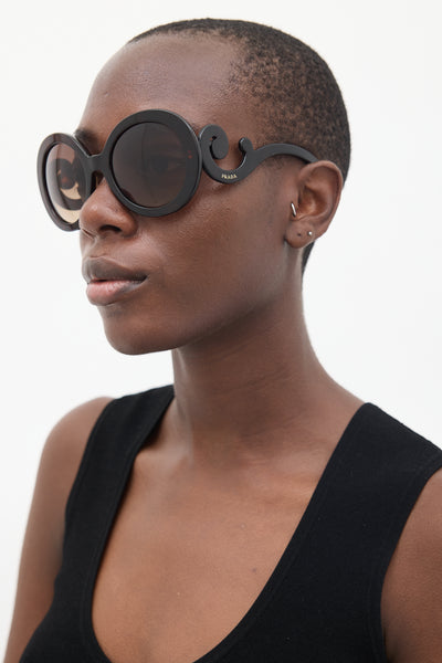 Prada // Brown SPR27N Baroque Sunglasses – VSP Consignment