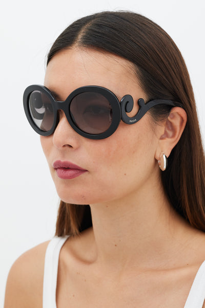 Prada // Black Burgundy SPR27N Baroque Sunglasses – VSP