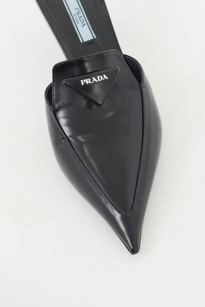 Prada-Black-Leather-Pointed-