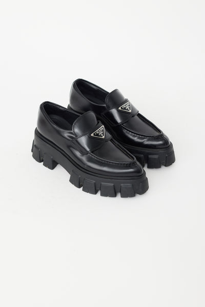 Shoes Platform Loafers Prada Prada Monolith Leather Platform Loafers