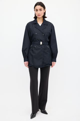Prada-Navy-Nylon-Belted-Short-