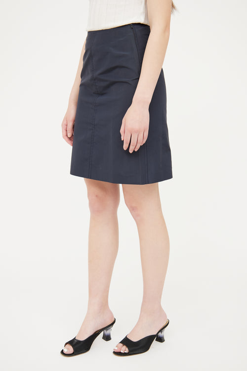 Prada Navy Nylon Skirt