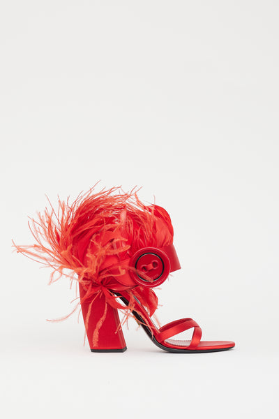 Prada sales feather sandals