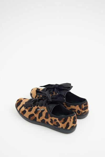 Prada // Brown & Black Print Hair Sneaker – VSP Consignment