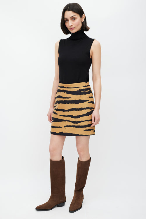 Proenza Schouler Brown & Black Patterned Jacquard Skirt