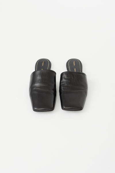 Proenza Schouler // Black Square Toe Mule – VSP Consignment