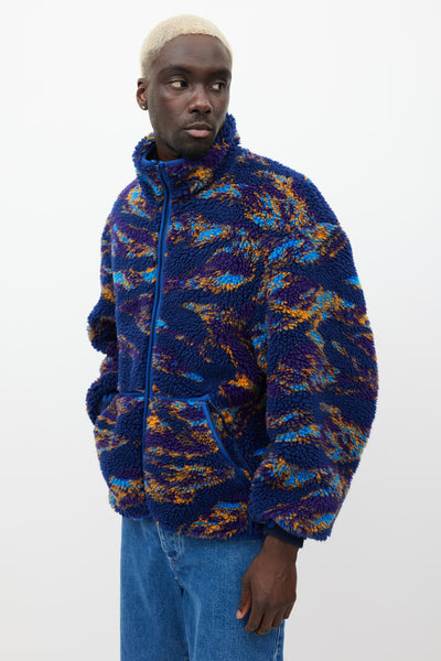 R13 Navy Multicolour Fleece Jacket VSP Consignment