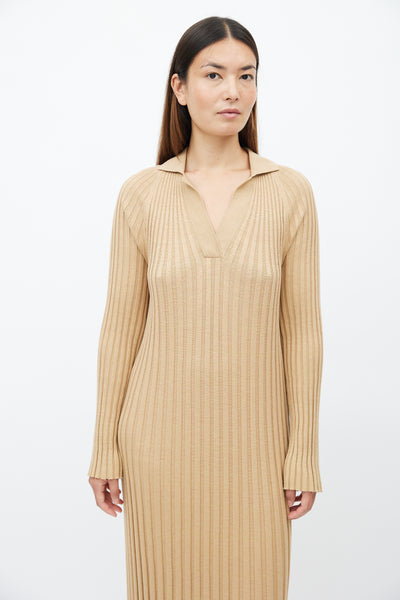 Loulou Studio // Beige Ribbed Knit Kale Dress – VSP Consignment
