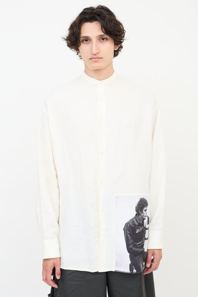 Raf Simons // X Robert Mapplethorpe SS 2017 Cream Linen Graphic