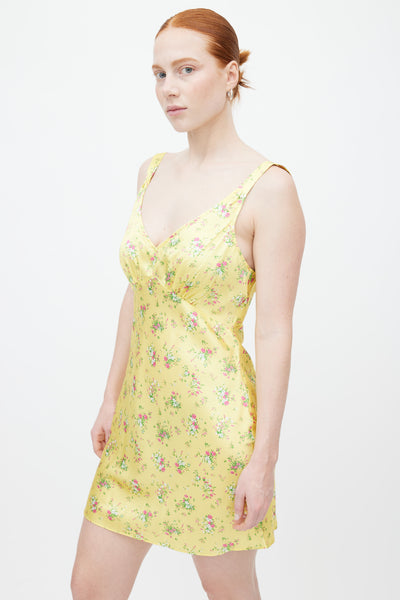 Reformation // Yellow Silk Ellery Dress – VSP Consignment