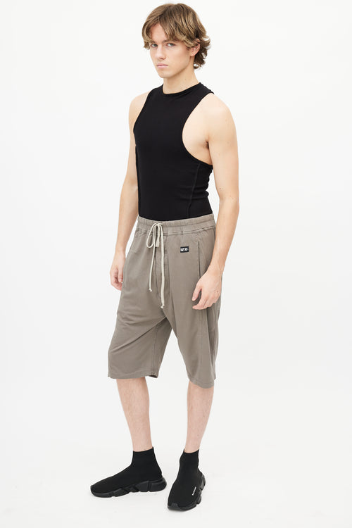 Rick Owens Drkshdw Taupe Pusher Shorts