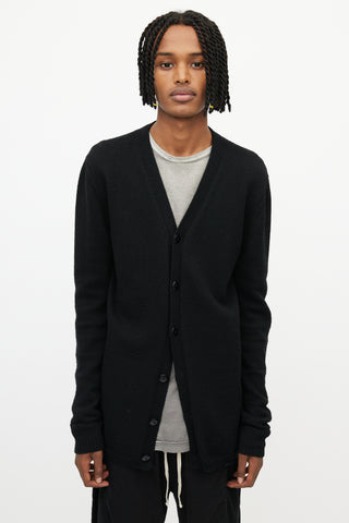 Rick Owens // FW 2013 Black Plinth Long Cardigan – VSP Consignment