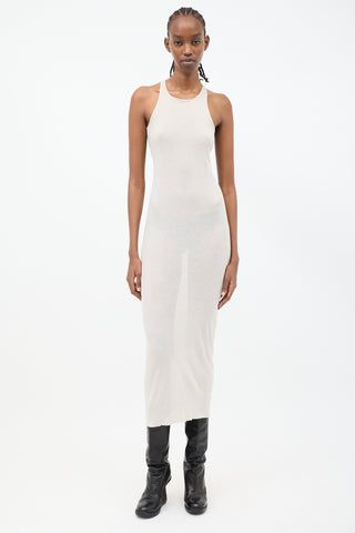 Rick Owens // FW 2021 Beige Cotton Midi Tank Dress VSP Consignment Rick Owens // FW 2021 Beige Cotton Midi Tank Dress VSP Consignment