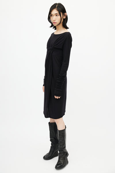 Lilies Black Knotted Dress