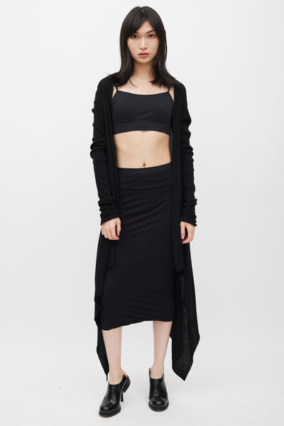 Rick Owens // FW 2006 Dustulator Black Knit Open Cardigan – VSP