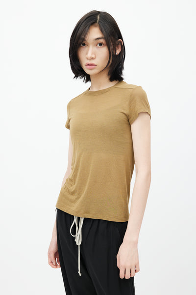 Rick Owens // SS 2019 Babel Khaki T-Shirt – VSP Consignment